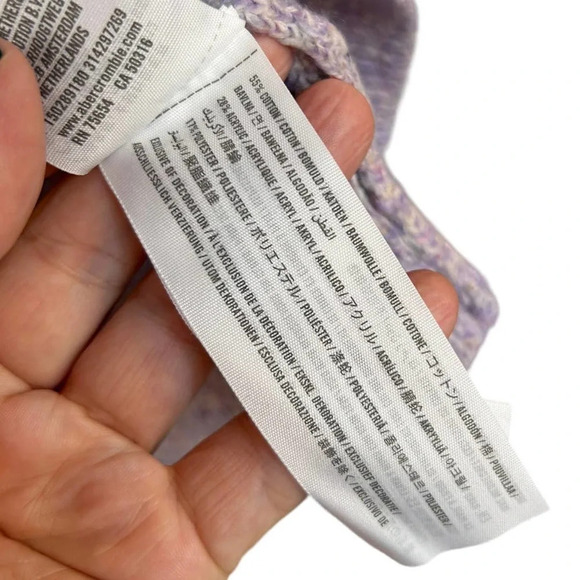 Abercrombie & Fitch Women's Purple Knit Turtleneck Sweater Buttoned Back Size XS - Picture 8 of 9